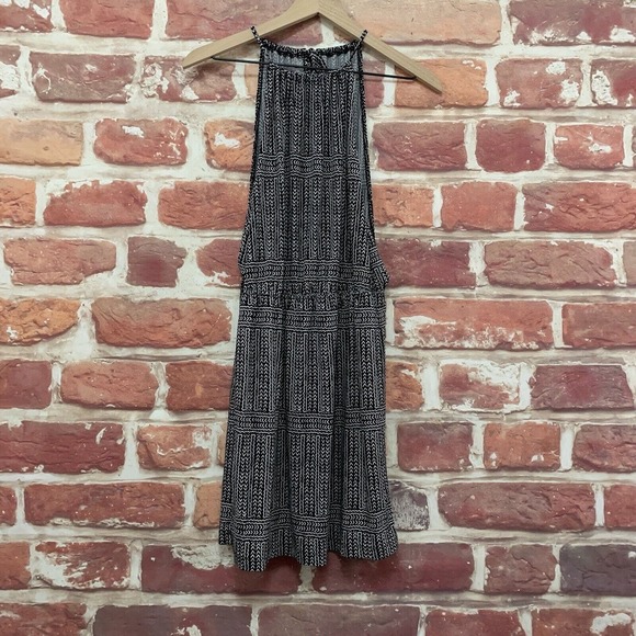 Bcbgeneration Dress Women's Medium Black White Abstract Stretchy Sleeveless - Picture 6 of 8